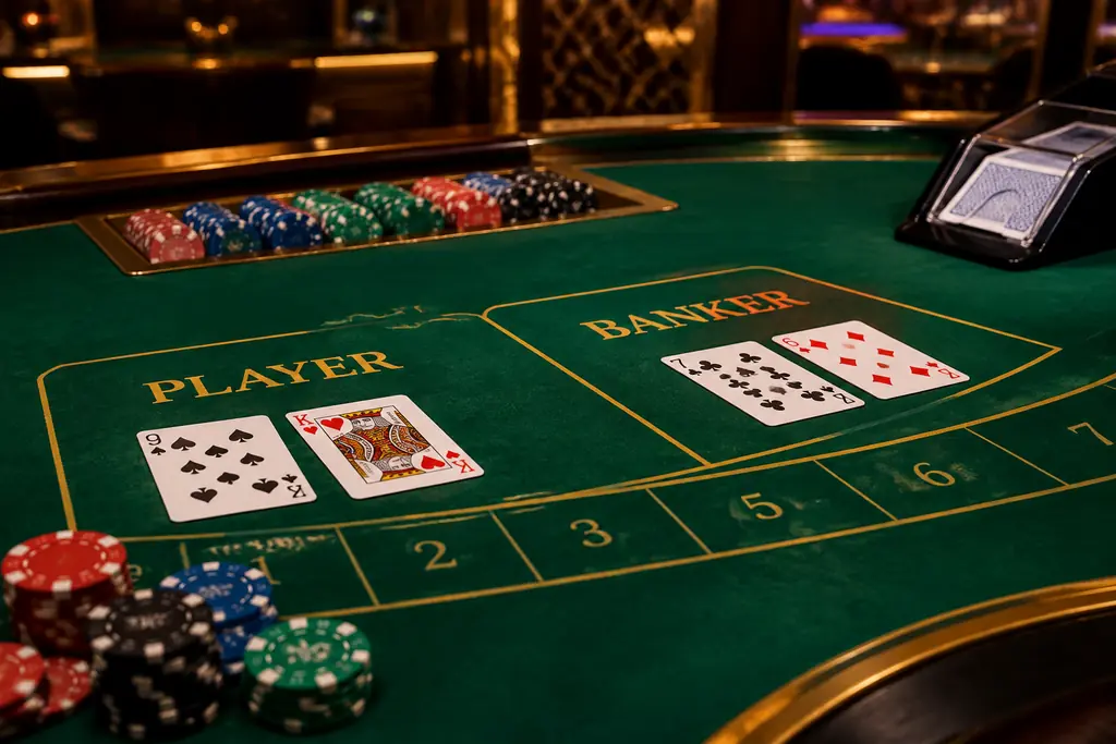 Meja baccarat dalam kasino
